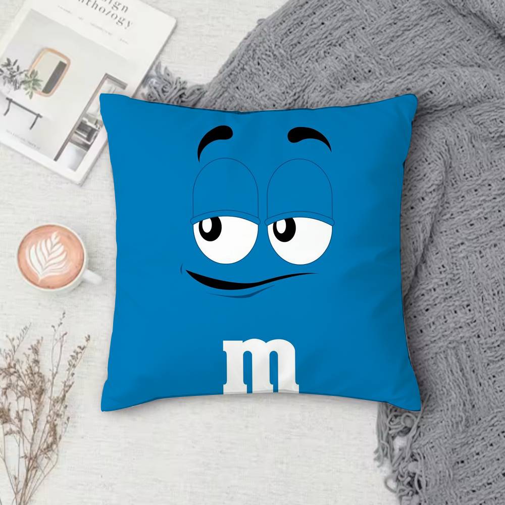 

MMMs Chocolate Doublesided Printed Square Pillow Cover Decorative Cushion Cover for Sofa Bedroom Bedside 30X30cm