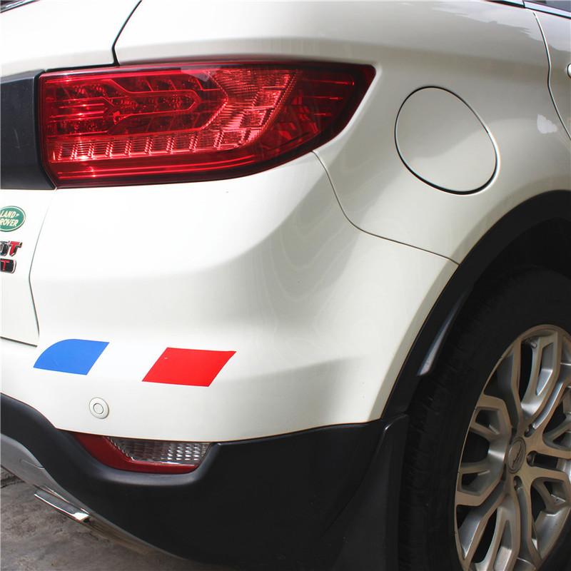 2pcs 30cm France Color Car National Flag Stickers PVC Rear Decal Styling For Peugeot Citroen Renault Bugatti DS Dacia