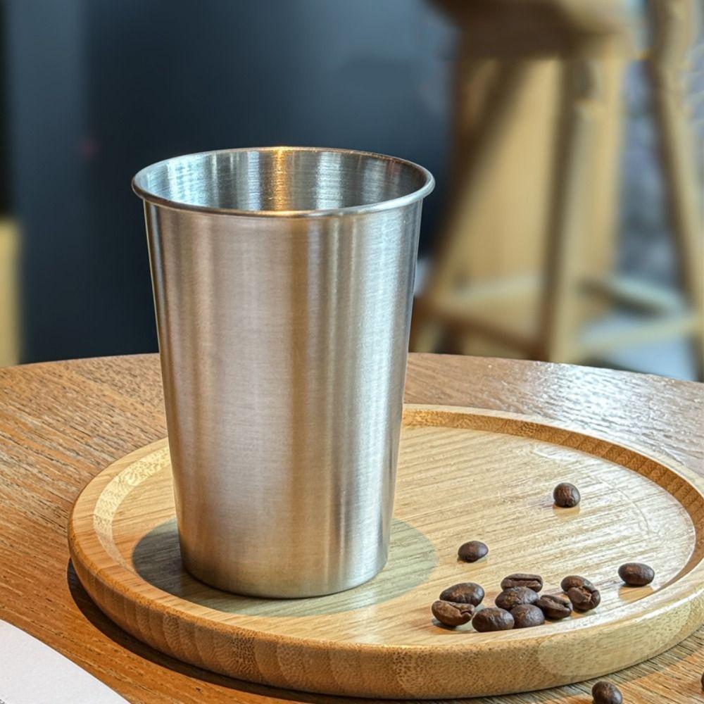 Wide Mouth Stainless Steel Cup 400/500ML Drinking Cup Wine Cup Beer Cup  Restaurant