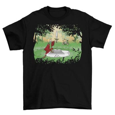 Legende von Zelda Schwert im Stein T-Shirt Unisex Baumwolle Nintendo Breath of the Wild