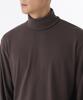 MUSINSA STANDARD Relaxed Turtleneck Long Sleeve Knit T-Shirt [Dark Brown]