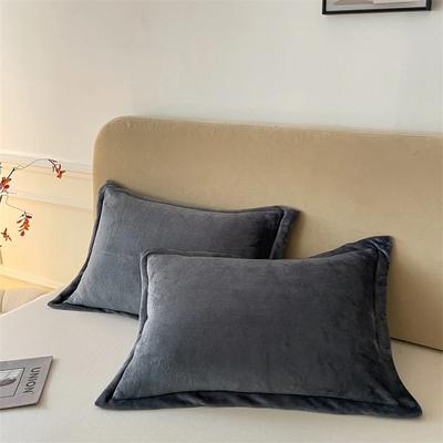 Kuddöverdrag i enfärgat sammet 48x74cm Mjukt flanell Kuddfodral Rektangulärt Kuddöverdrag 2st Varma Kuddfodral