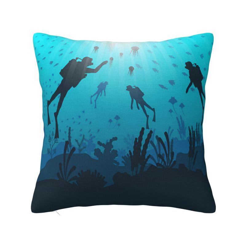 Born To Dive Throw Pillow Case Cm Decor Home Diver Scuba Diving Cushion Cover Polyester Pillowcase Doublesided Printing