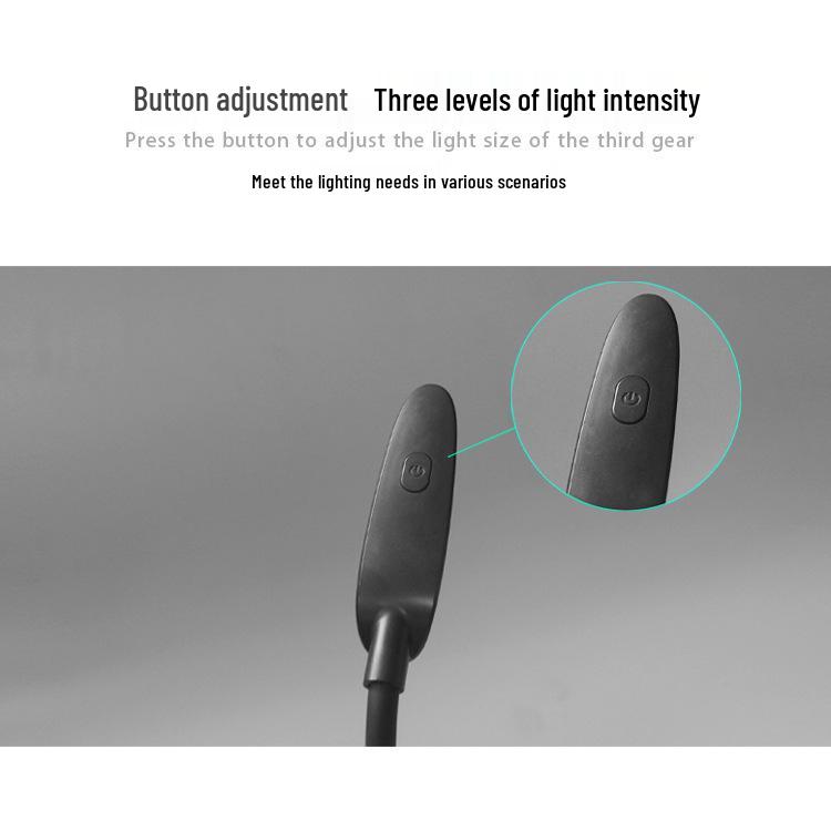 LED Eye Protection USB Clip-On Desk Lamp for Reading