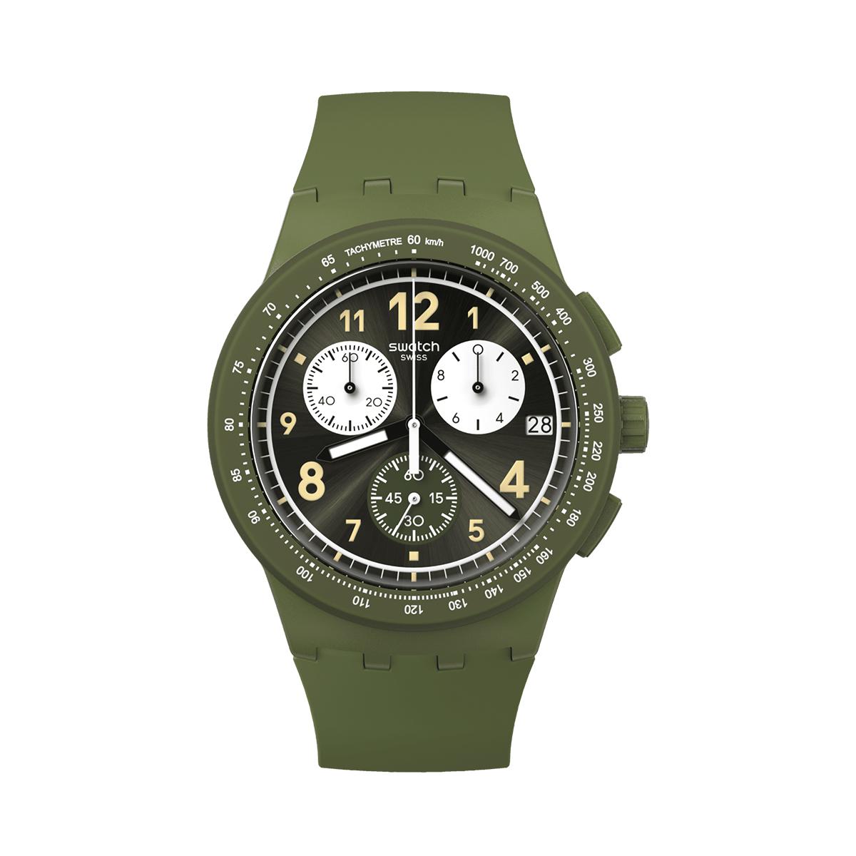 SWATCH Unisex 42mm Gray Watch SUSG406 SUSG406 Green