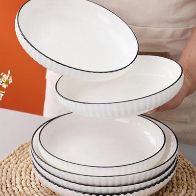 Set of 6 Nordic Minimalist 7-inch Ceramic Dinner Plates