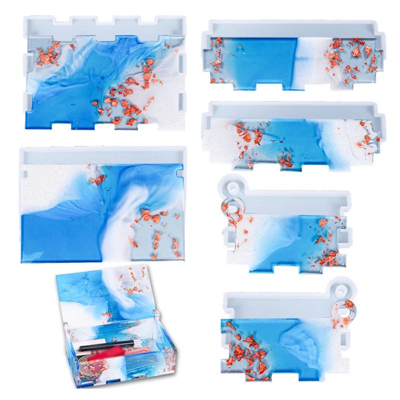 Smooth Storage Box Resin Mold Box Enjoy Handmade Project for DIY Crafts Making Store Various Crafts Jewelry Brushes