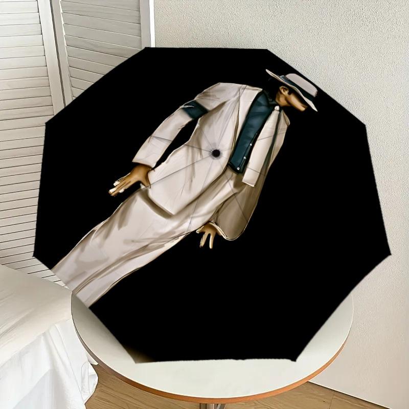 1pc Michael Joseph Jackson Iconic Pose Automatic Folding Umbrella, Portable Collapsible Design, Casual Outdoor Accessory L1127003