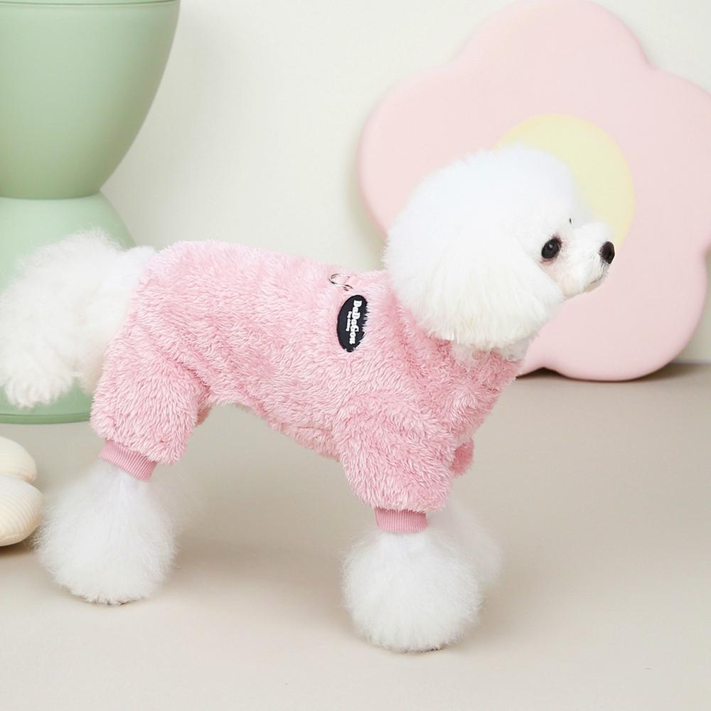 Winter Pet Dogs Clothes Warm Fleece Dog Jumpsuit Jacket With Pull Ring French Bulldog Puppy For Small Medium Dogs Clothing