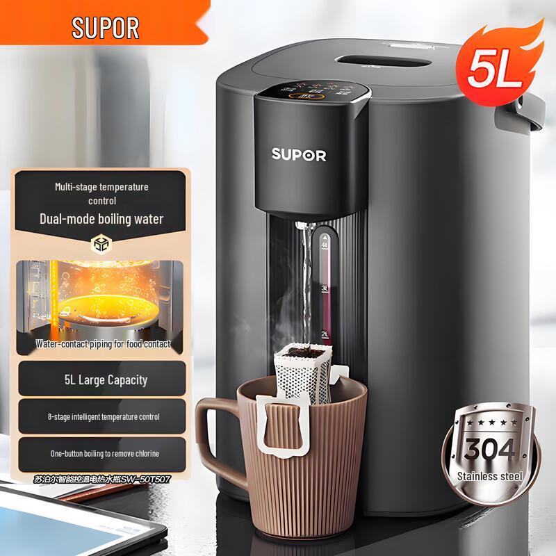 SUPOR 5L Electric Hot Water Dispenser with 8-Stage Temp Control