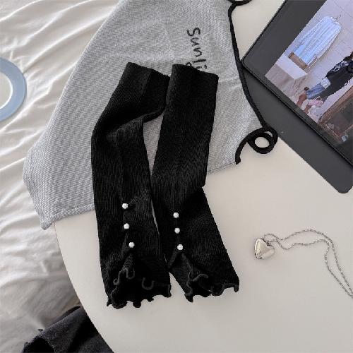 Spring and Summer Thin Socks Women's Ballet Style Calf Pile Pile Foot Socks Japanese Ins All-match Leggings
