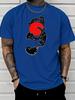 Unisex White Crew Neck Tee Oriental Cloud Red Sun Art Print Loose Oversized Short Sleeve Unisexs Summer Streetwear Casual Basic Top