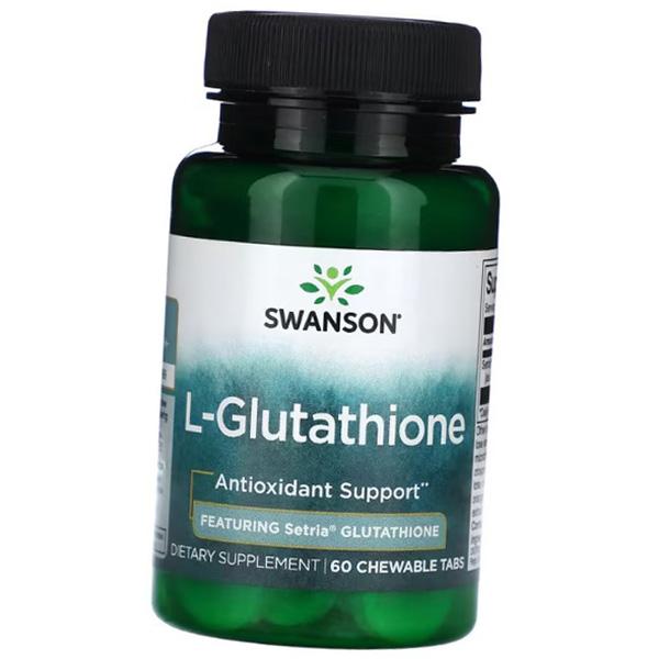 Глутатион, L-Glutathione Chew, Swanson  60таб (70280069)