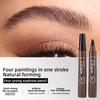 Four-Pronged Waterproof Eyebrow Pencil Long-Lasting Smudge-Proof for Beginners Universal Use 3 Year Shelf Life