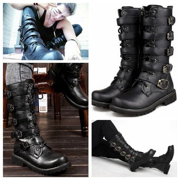retro combat boots