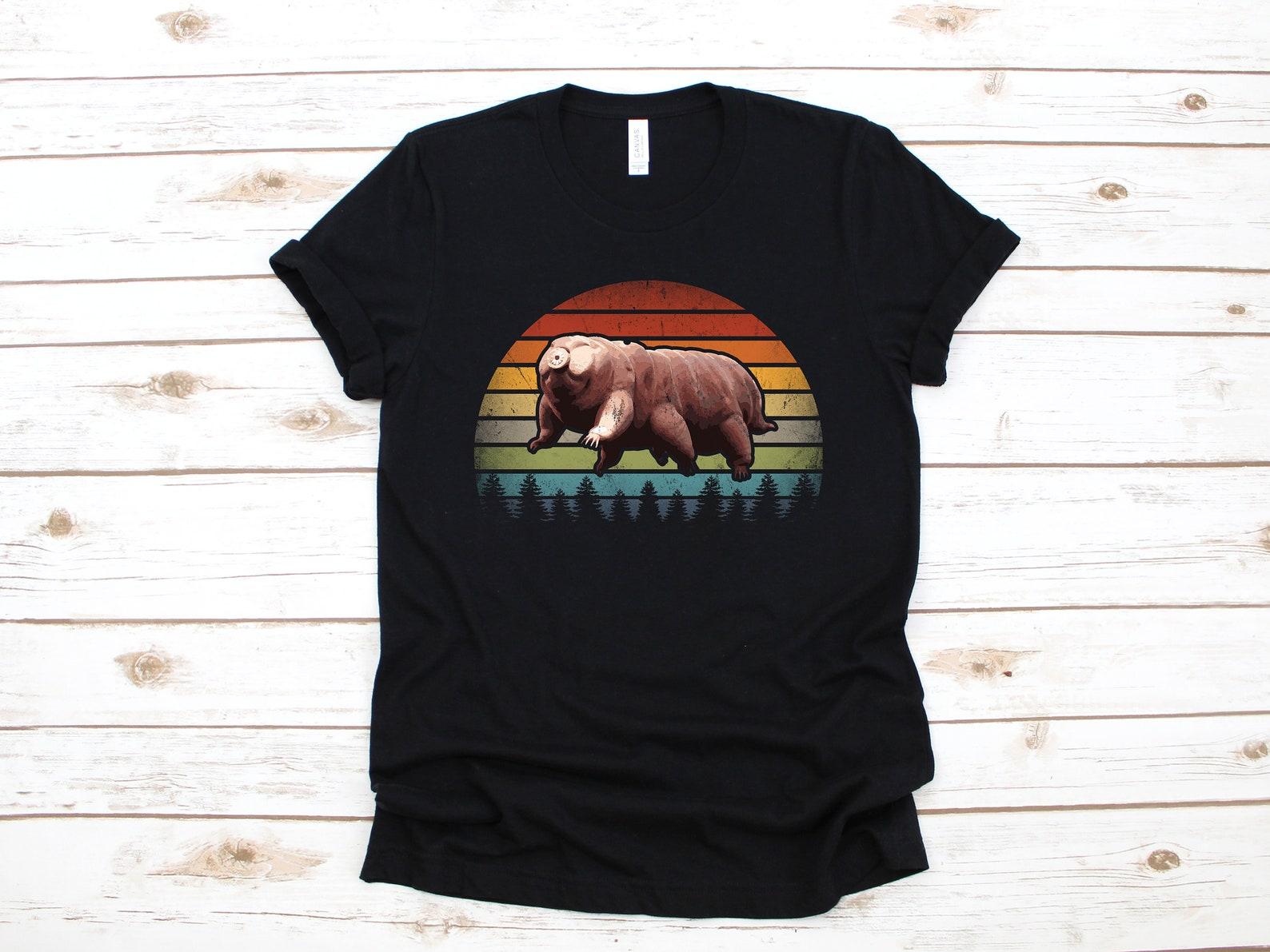 Retro Tardigrade T-Shirt, Funny Microscopic Life Shirt, Water Bear Tank Top, T-shirt, T-shirt,T-shirt, Apparel Gift L