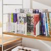 Portable Plastic Bookends Solid Color Large Capacity File Storage Shelf Double Layer Book Stand Student Supplies