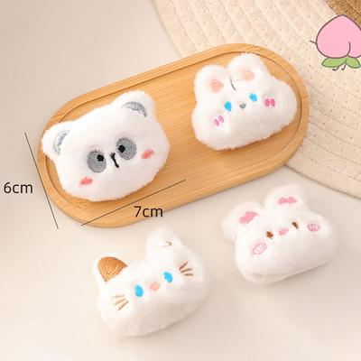 Cute Creative Cartoon Animal Frog Bear Rabbit Plush Doll Diy Brooch Decoration