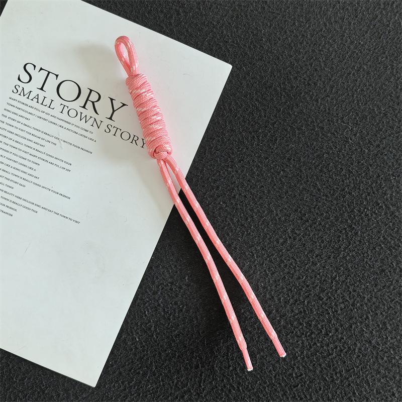 Colorful Trendy Miu Style Polyester/Nylon Braided Rope Pendant with Knotting for Bags