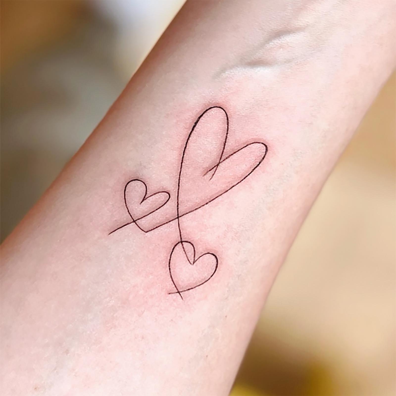 Glow Makeup Unisex Valentine's Day Love Tattoo Sticker Qixi Festival Dating Couple Confession Disposable Temporary Tattoo Sticker