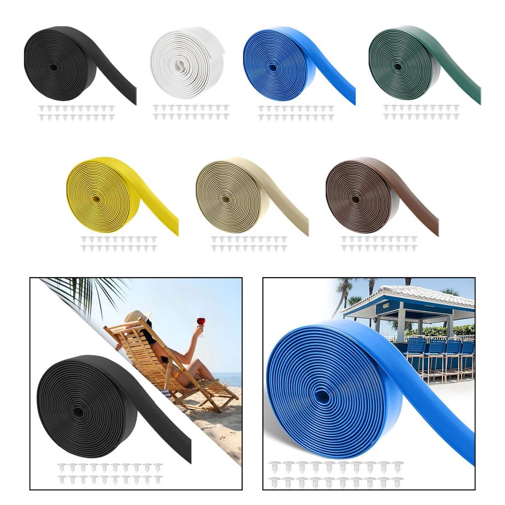 Mobili da Giardino per Patio Cinghie in Vinile Soluzione di Riparazione Robusta per Sedia da Esterno Sdraio Montaggio Fai-da-te