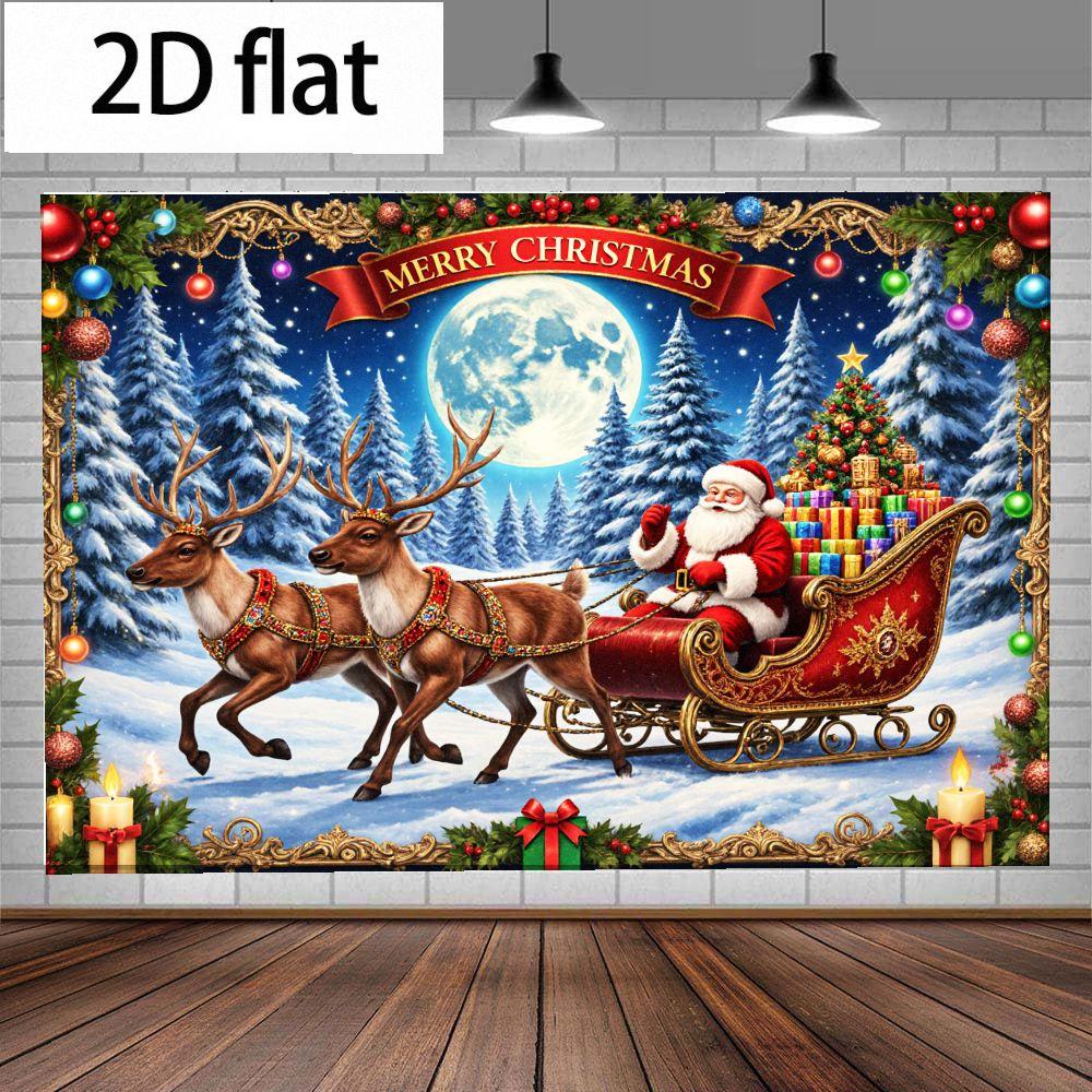 1pc Christmas decorative background cloth in multiple sizes suitable for Christmas decoration and Christmas gifts
