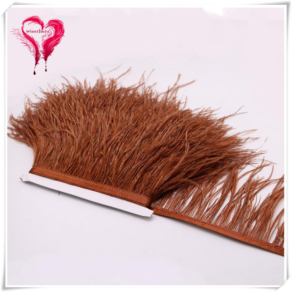 Ostrich Hair Cloth Edge Dress Dress Accessories Skirt Feather Trim With 10-15Cm Tassel