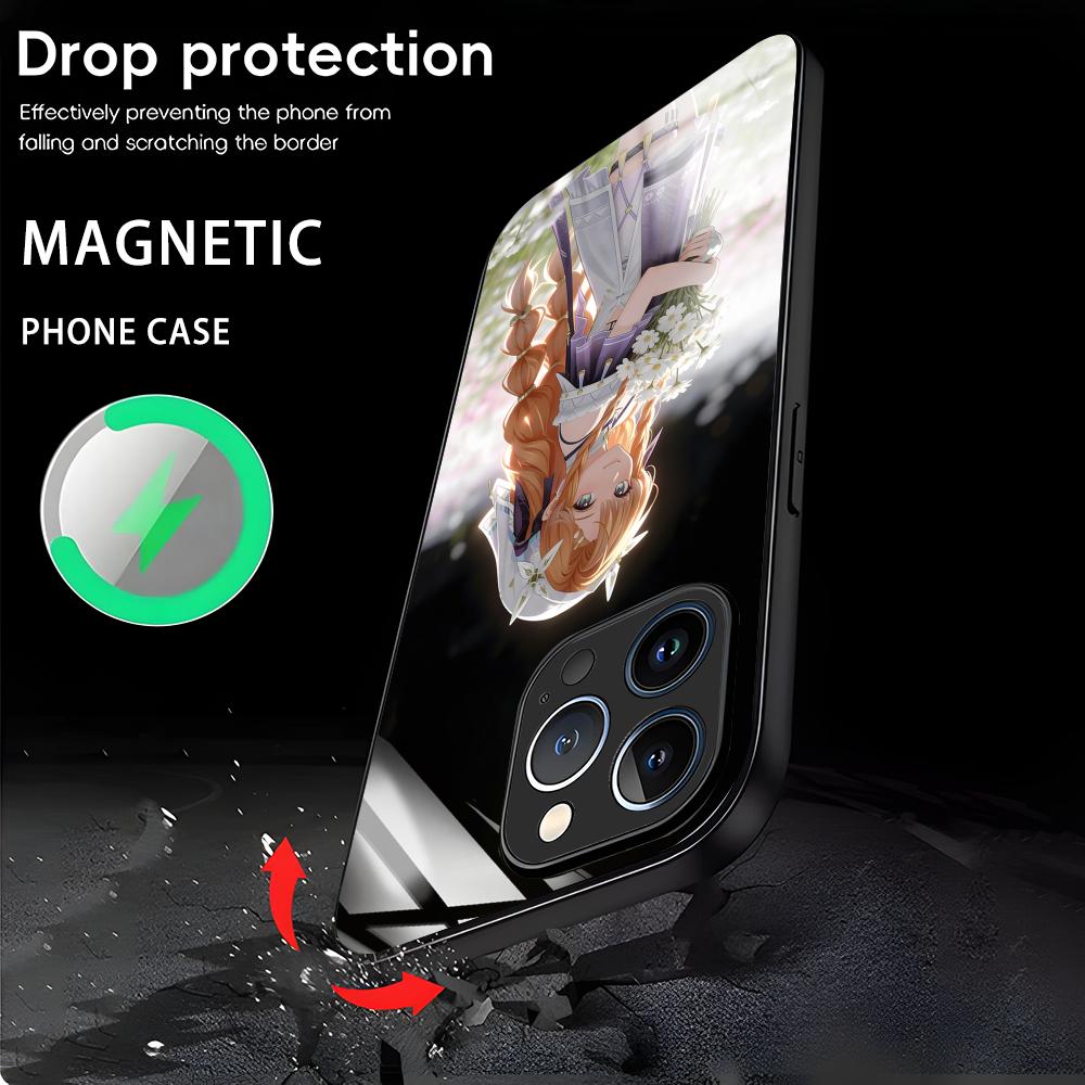 Wuthering Waves SIGRIKA  Phone Case For iPhone17 16 15 14 13 12 11 X XR XS 8 Plus Mini Pro Max Glass Magnetic Case