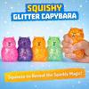 Squeezable Capybara Stress Relief Toy Glitter Capybara Sugar Stress Ball Soft Stretchy Relaxing Animal Pinch Fidget Toy