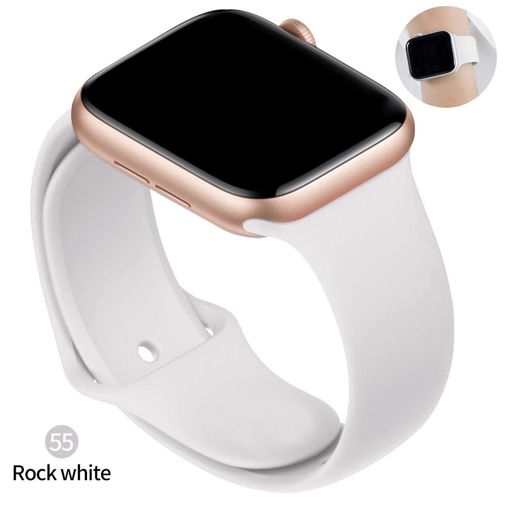 Cinturino in silicone morbido per Apple Watch serie 6 SE 5 4 3 2 1 44MM  40MM Cinturino in gomma per iWatch 4/5 42MM 38MM Bracciale acquista in modo  economico — spedizione gratuita, recensioni reali con foto — Joom