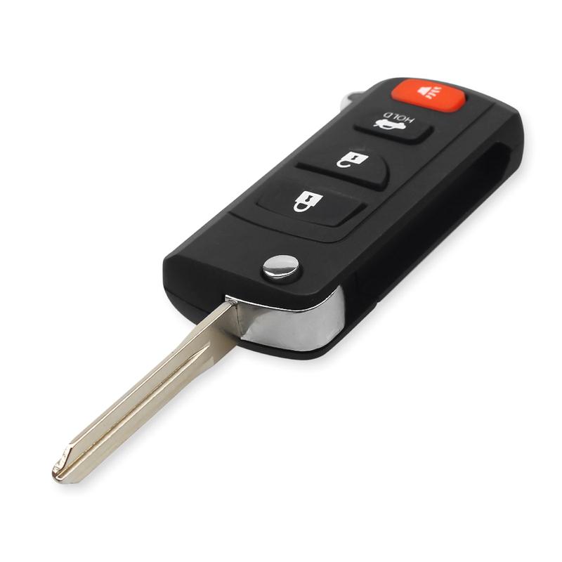 KEYYOU Modified Flip Key For NISSAN Pathfinder Titan Versa Maxima Frontier Xterra Murano INFINITI Fob 3/4BT Car Key Shell Case