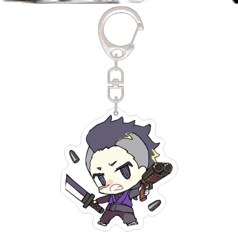 Keychain Pendant Anime Demon Slayer Kimetsu No Yaiba Kamado Tanjirou Double Sided HD Bag Pendant Gift For Fans Cosplay Props Jewelry Gift