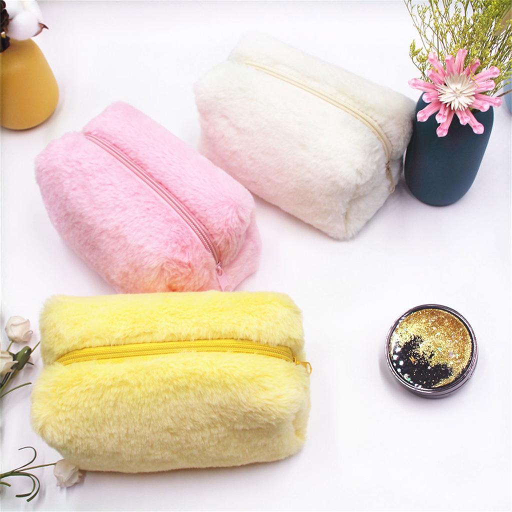Soft Plush Makeup Pouch With Comfortable Feel Easy Storage Solution for Beauty Fashion Enthusiasts and Quality Seekers