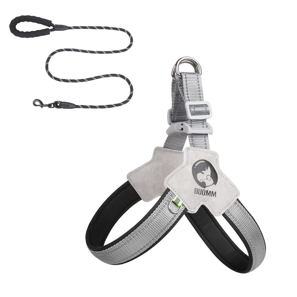 Puppy Chest Harness Saddle Pet Chest Harness Breathable Reflective Dog Leash Set Small & Medium Dog Traveling Products