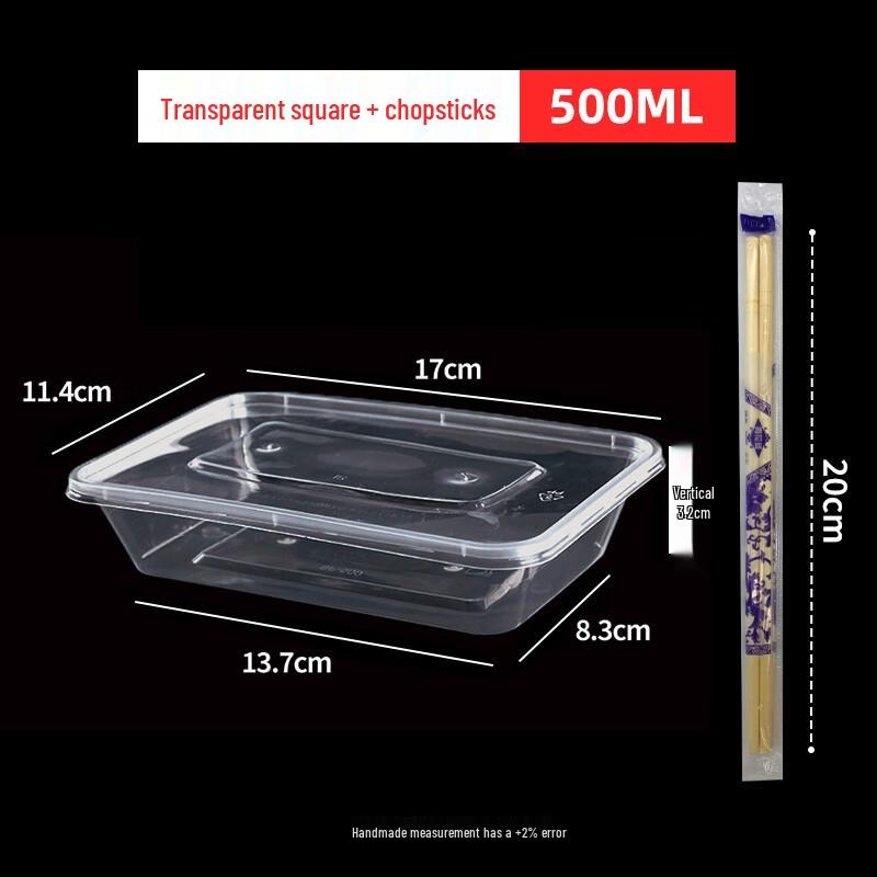 

Miaojiayi Disposable Plastic Round Takeout Boxes with Lids & Chopsticks