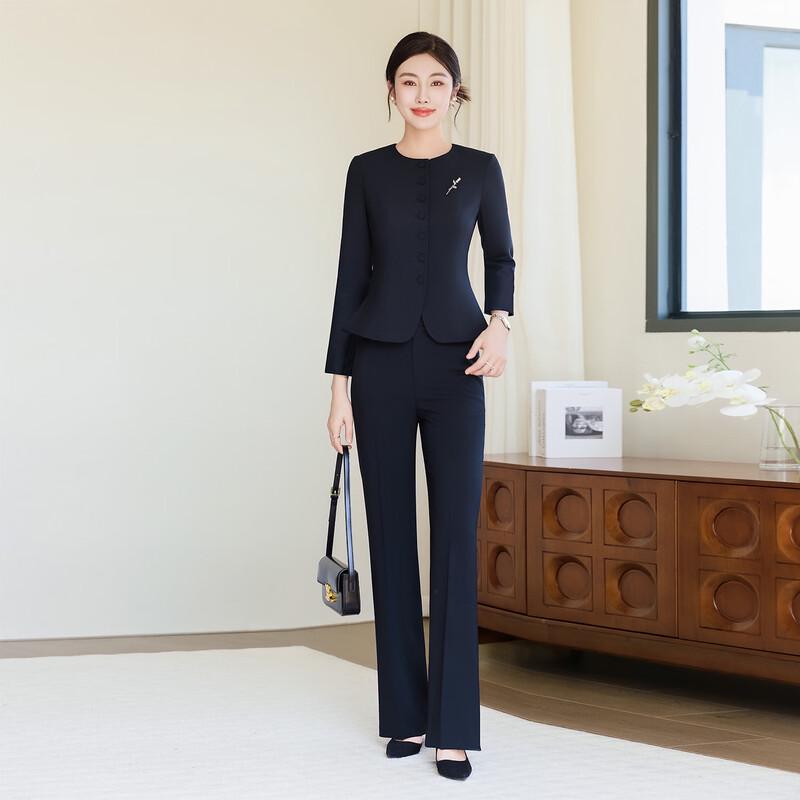 Tluoman Women's Summer Professional Two-Piece Suit Set