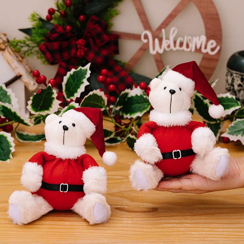 Christmas Charming Plush Bear Decoration Perfect For Holiday Kids Toys Gifts And
