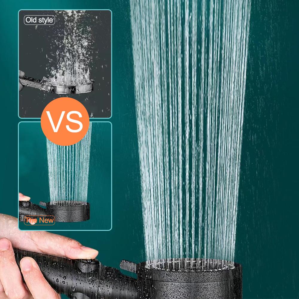 5-speed Ajustable High-pressure Shower Head One-key Stop Water Water-saving Hand-held Shower Head with Hose Bathroom Accessories