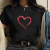 Minimalistisches Rosa Schleife Herz T-Shirt, Brustkrebs Aufklärung Aufdruck Kurzarm T-Shirt Unterstützung Wohltätigkeit Lässiges Oberteil T-Shirt
