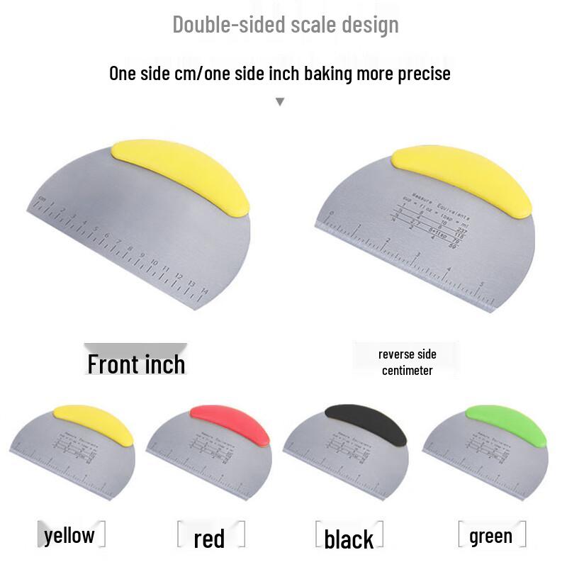 Stainless Steel Dough Scraper & Cutter with Scale
