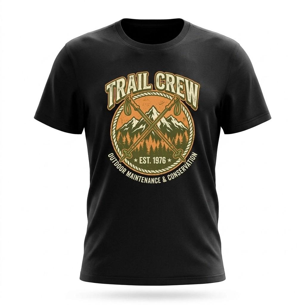 Trail Crew Outdoor Maintenance Conservation Black T-Shirt Unisex