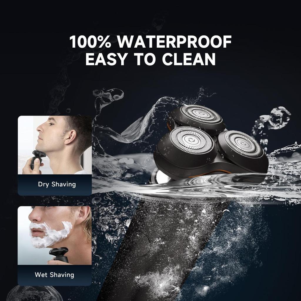 Xiaomi ENCHEN X8S-C Elektrischer Rasierer mit 4 Ersatzköpfen Mehrzweck Typ-C Wiederaufladbar Tragbar Herren Bartschneider für Männer