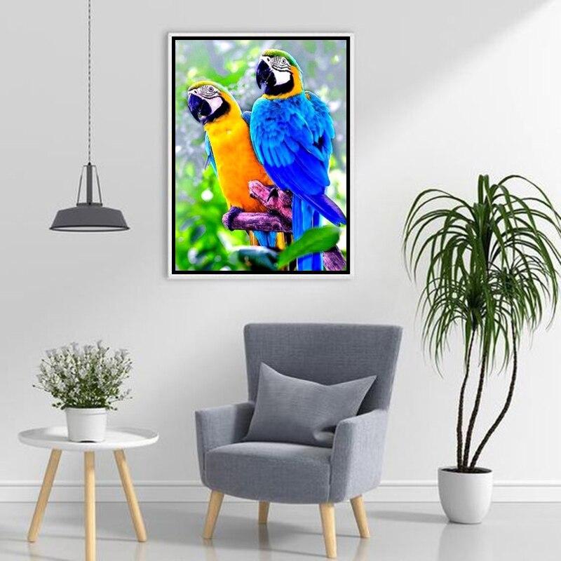Bird DIY 5D Diamond Painting Full Round Resin Rhinestone Mosaic Animal Flower Diamond Embroidery Cross Stitch Kits Home Decor