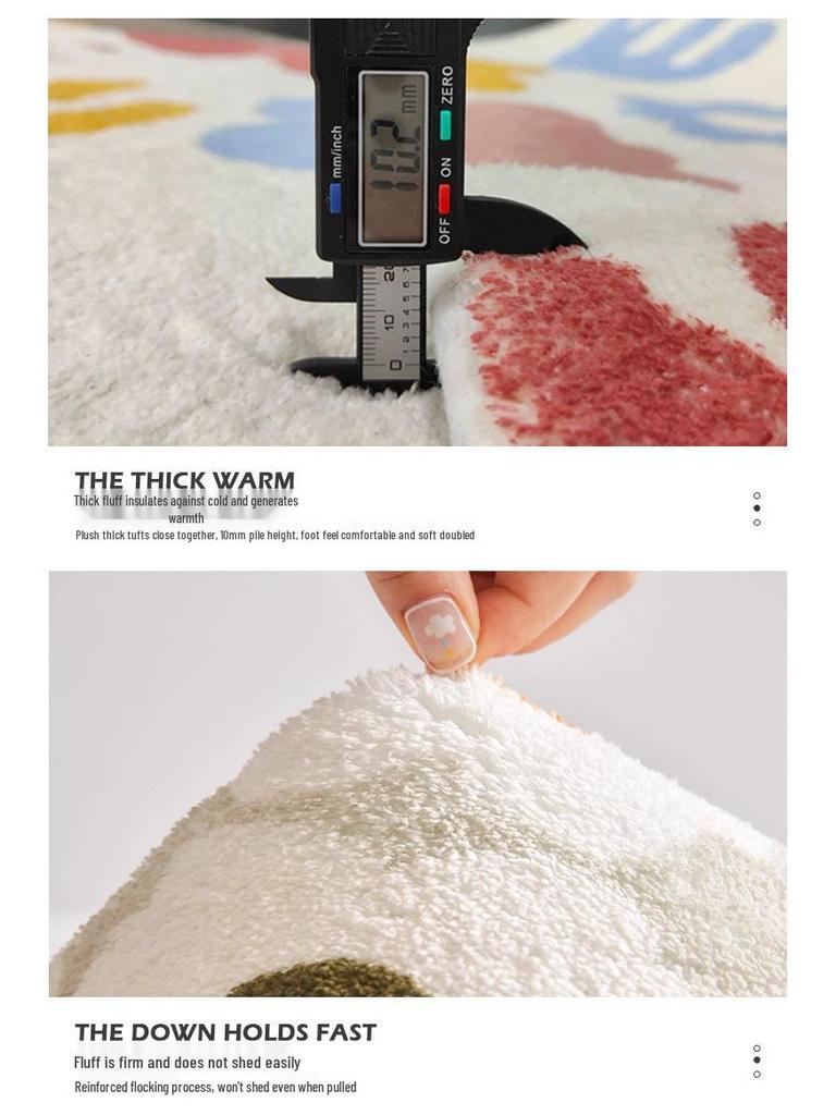 Modern Minimalist Faux Cashmere Oval Rug for Living Room and Bedroom