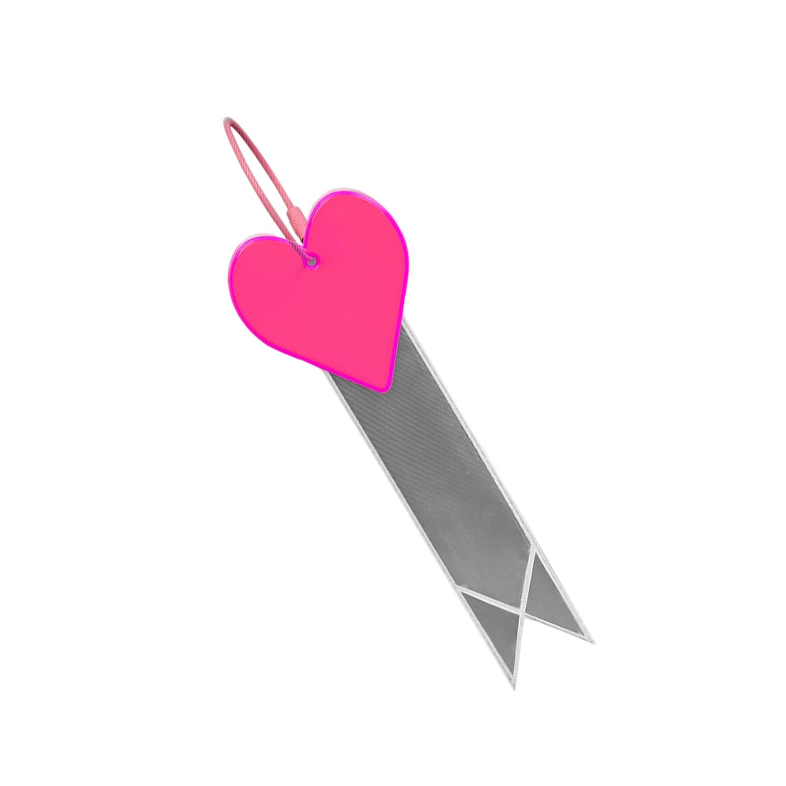 Cycling Safety Pendant Love Heart Ribbon High Brightness Multifunction Bike Equipment Bike Reflective Warning Strips