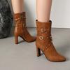 Vintage Boots For Women Fashion Cool Style Pointed Toe Heel Boots For Women Booties Popular Ankle Boot Trendy Shoes For Womens