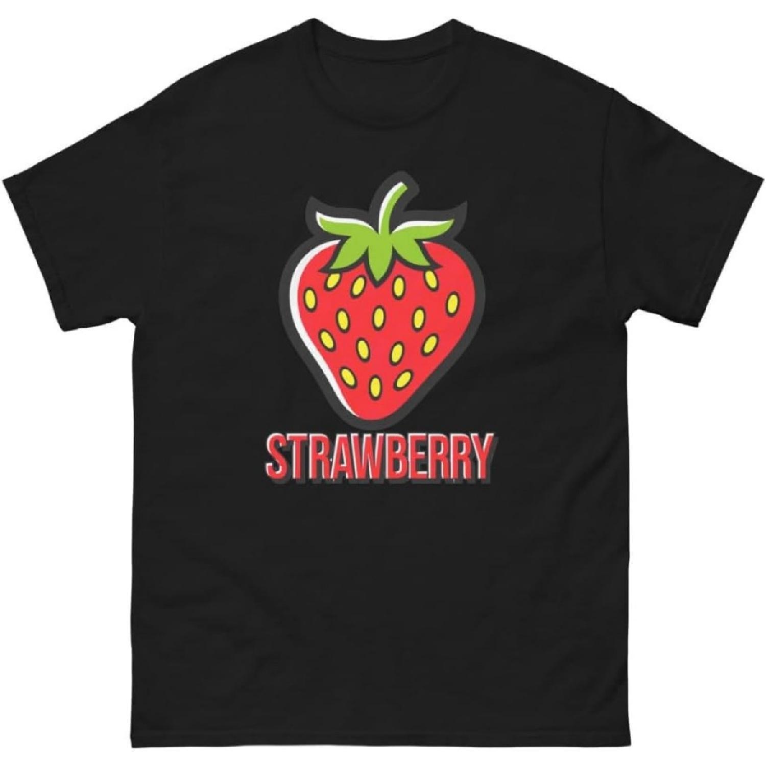 Strawberry Lover Food Image Cartoon Funny T-Shirt Shirt S