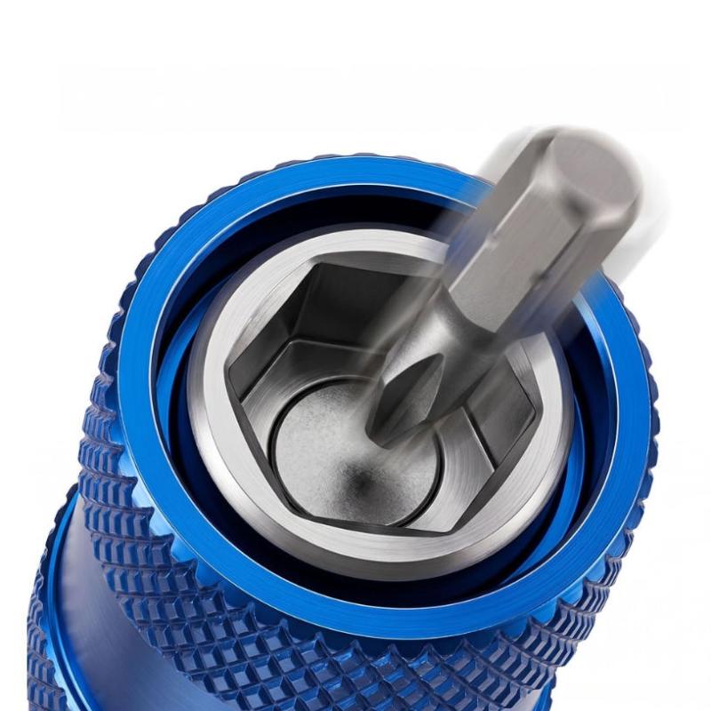 1Pcs Automatic-Locking Hex Shank Adapter 10Mm Threaded To 1/4 Inch Hex Adapter Quick Release Drill Converter Metal