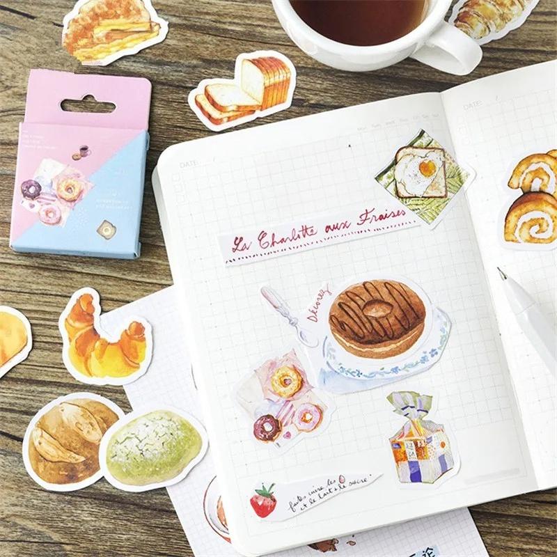 46Pcs/box My Favorite Delicious Food Label Stickers Decorative Stationery Stickers Scrapbooking DIY Diary Album Stick Label