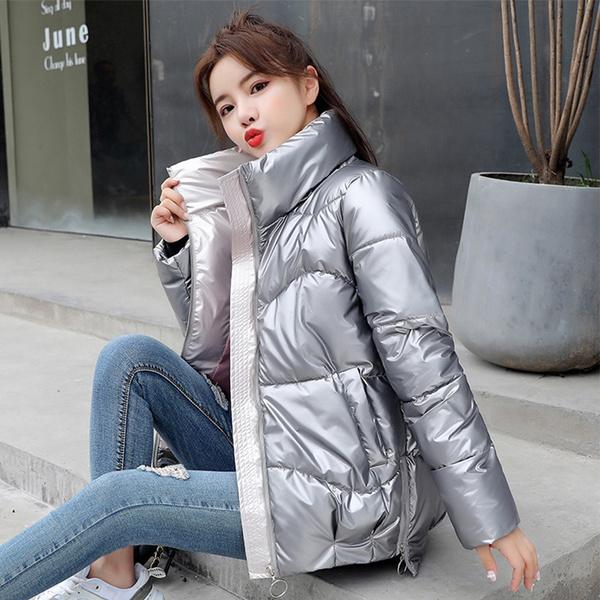 Winter Women Jacket Parka Women's Long Sleeve Thicken Down Cotton Winter Coat